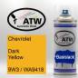 Preview: Chevrolet, Dark Yellow, 9W3 / WA9418: 400ml Sprühdose, von ATW Autoteile West.